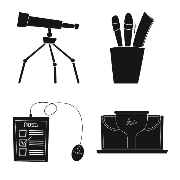 教育和学习标志套装设计图片下载