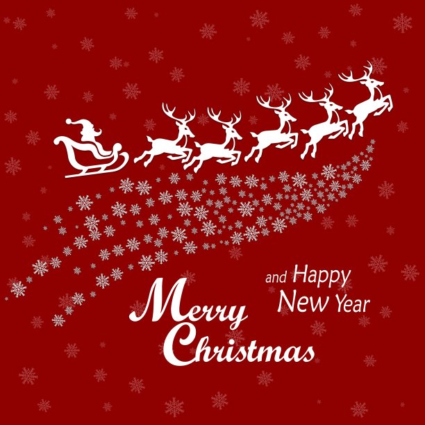 圣诞老人驾着雪橇图片下载