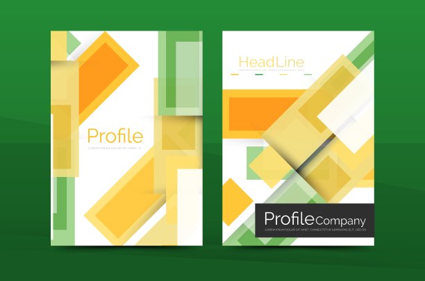 直线几何业务报表模板图片下载