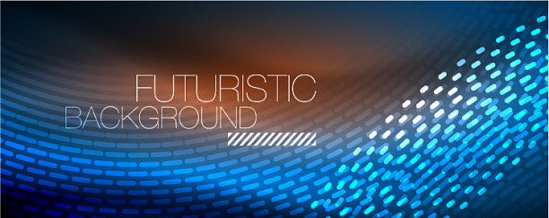 发光粒子在黑暗的霓虹空间魔术图片下载