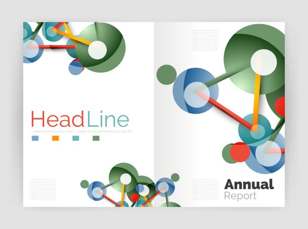 线与圈现代抽象商业年度图片下载