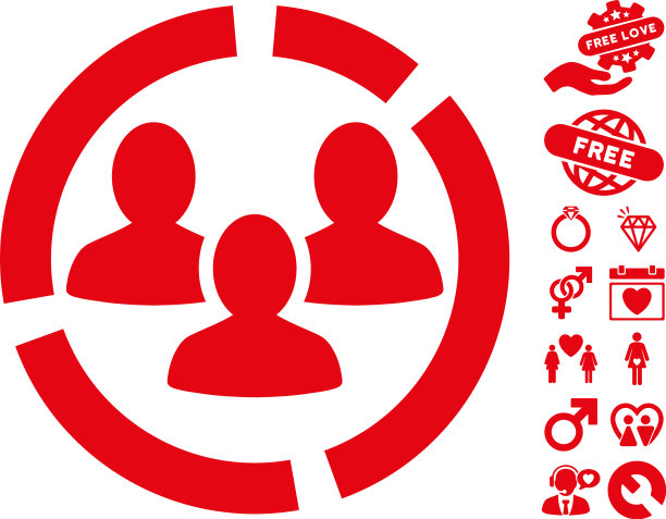 人口图表图标与约会奖金图片下载