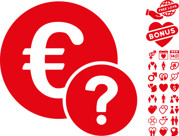 有情人节奖金的欧元地位图标图片下载