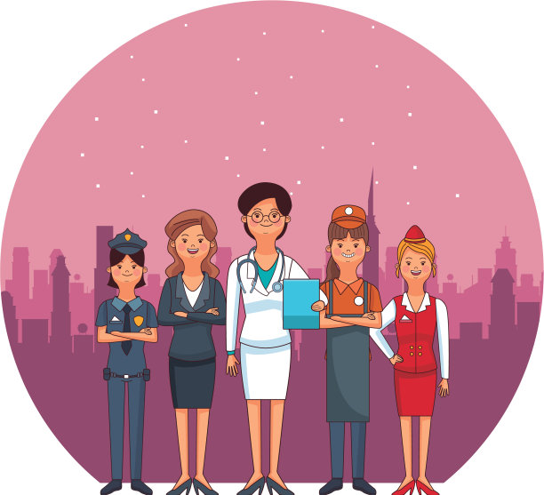 女性职业和职业的化身图片下载