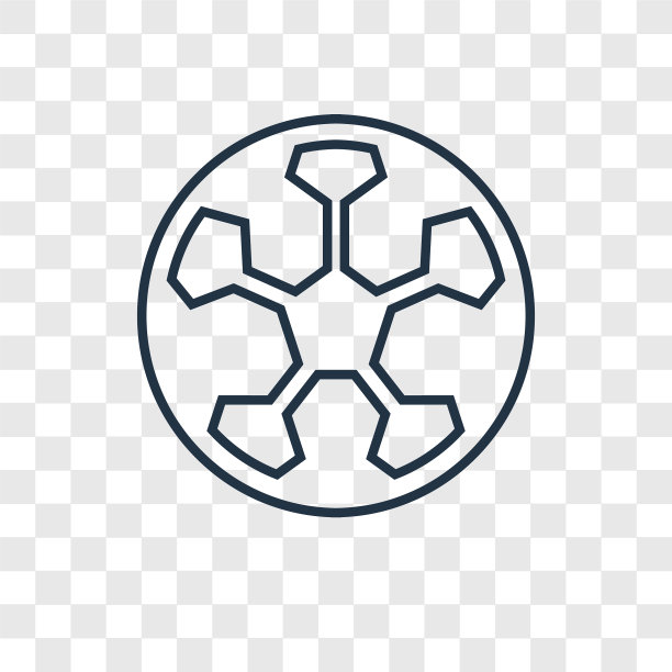足球概念线性图标图片下载