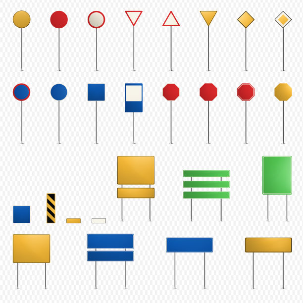 空白交通路标图片下载
