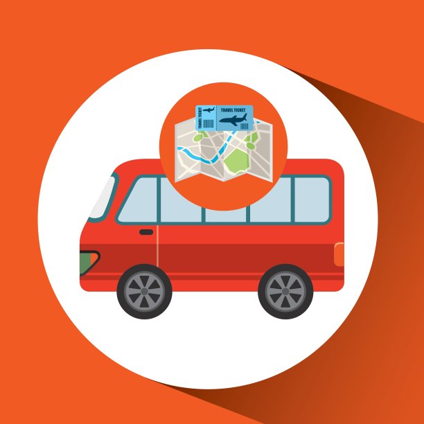 机票地图旅游巴士运输图片下载