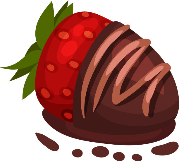 草莓巧克力覆盖图片下载
