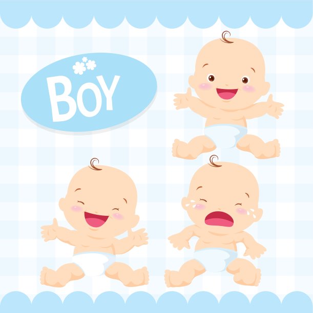 穿着尿布的可爱男孩图片下载