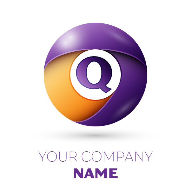 字母q标志符号在彩色圆圈内图片下载
