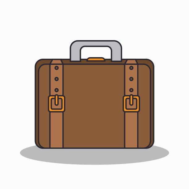 手提箱旅行孤立图标图片下载