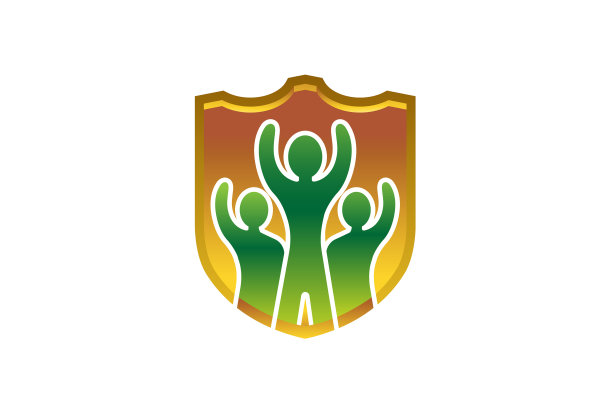 三人组盾安全标志图片下载