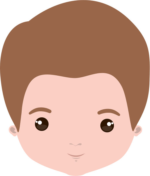 彩色漫画特写正面脸人图片下载