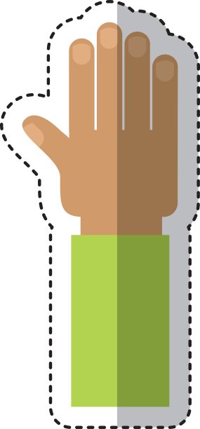 手人类孤立图标图片下载