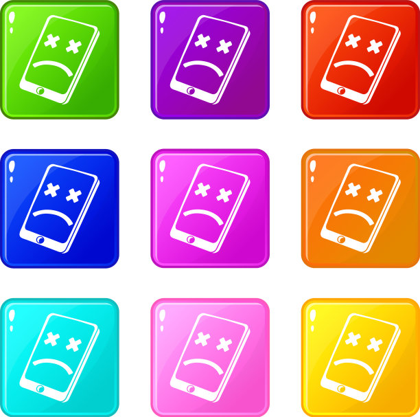 死亡智能手机图标设置9颜色收集图片下载