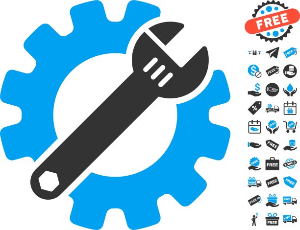 服务工具图标与免费奖金图片下载