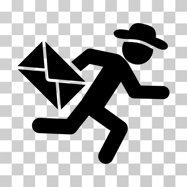 绅士邮件快递图标图片下载