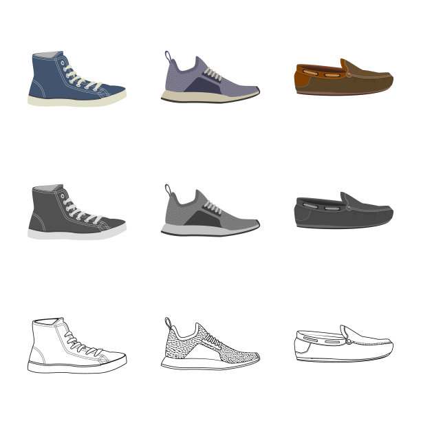 鞋和鞋类标志设置图片下载