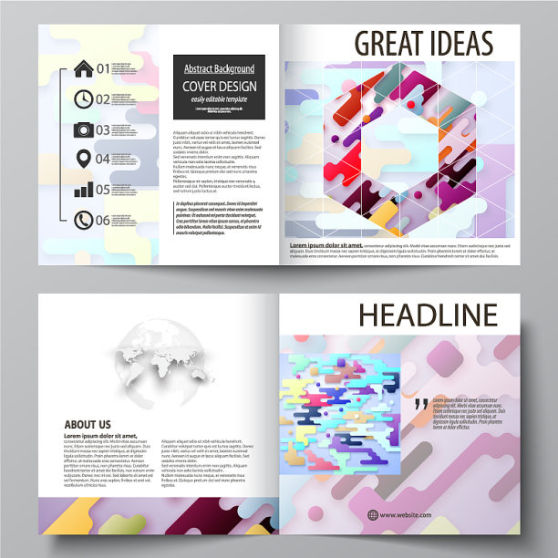 业务模板为方形双折设计图片下载