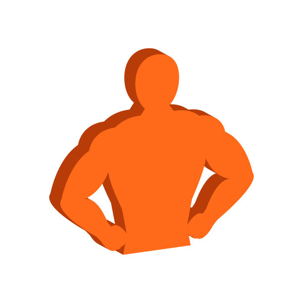 肌肉健美身体健美标志平坦图片下载