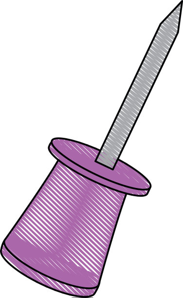 Push pin对象学校元素图标图片下载