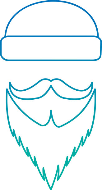 冬季帽子与胡子和胡子时髦的风格图片下载