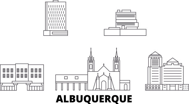 美国阿尔伯克基线旅游天际线设置图片下载