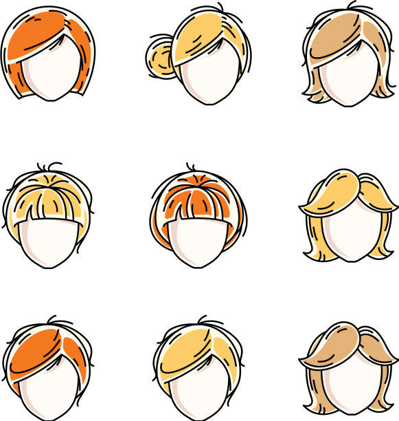 这组女性的头像各不相同图片下载