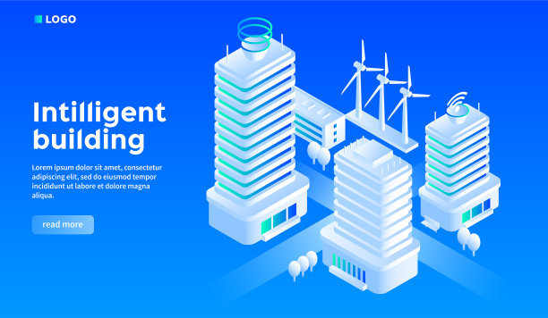 智慧城市建设概念背景等距图片下载