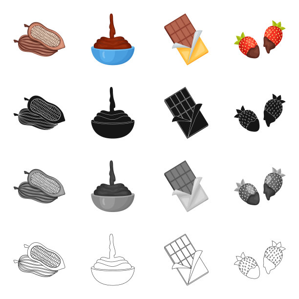 食物和美味的图标集图片下载