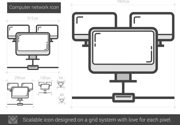 计算机网络线路图标图片下载