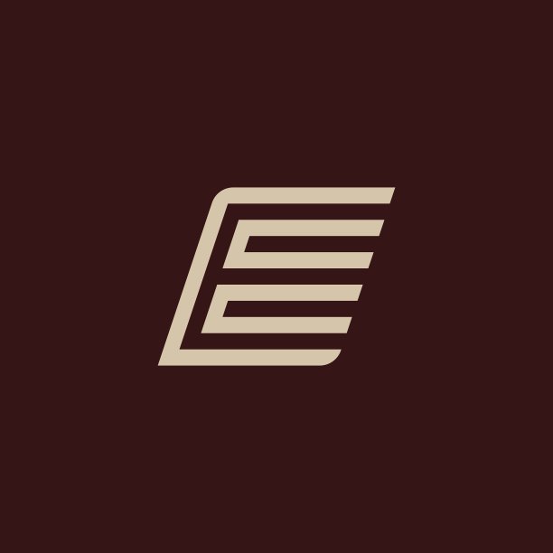 孤立的几何白色字母字母e图片下载