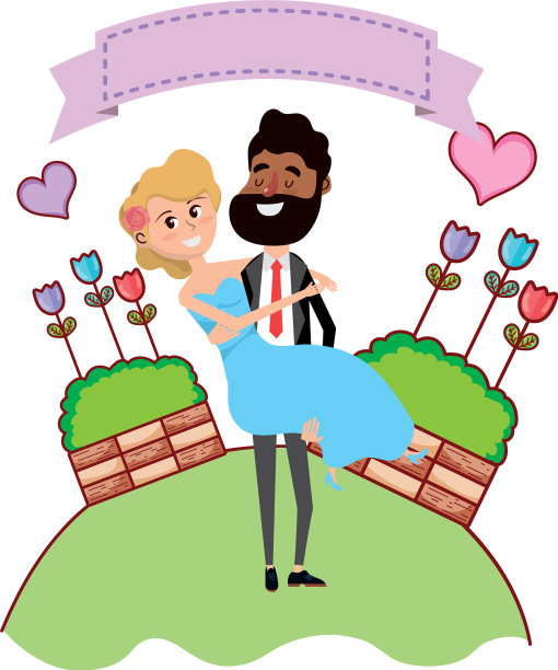 婚礼卡通画像图片下载