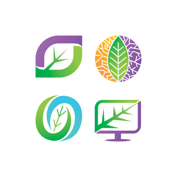叶子标志设计模板集图片下载