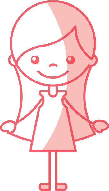 可爱的女孩角色图标图片下载