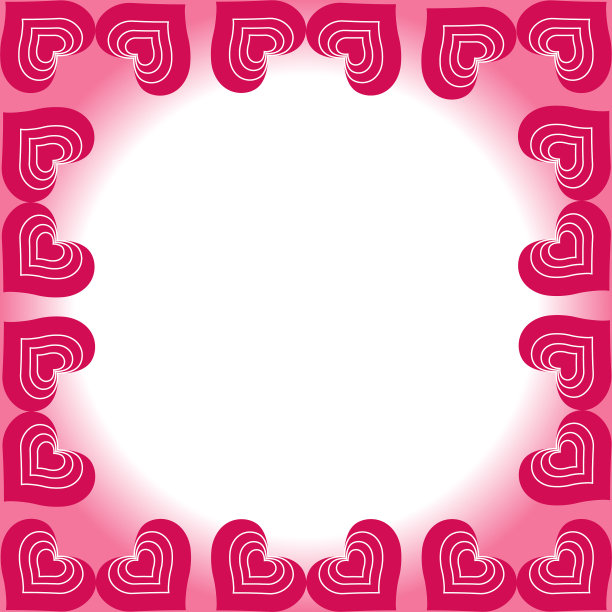 心形情人节背景框图片下载