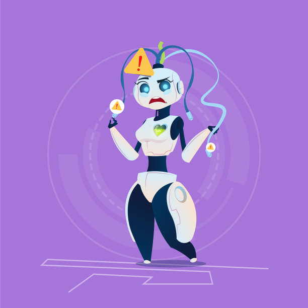 可爱的机器人错误现代人工智能图片下载