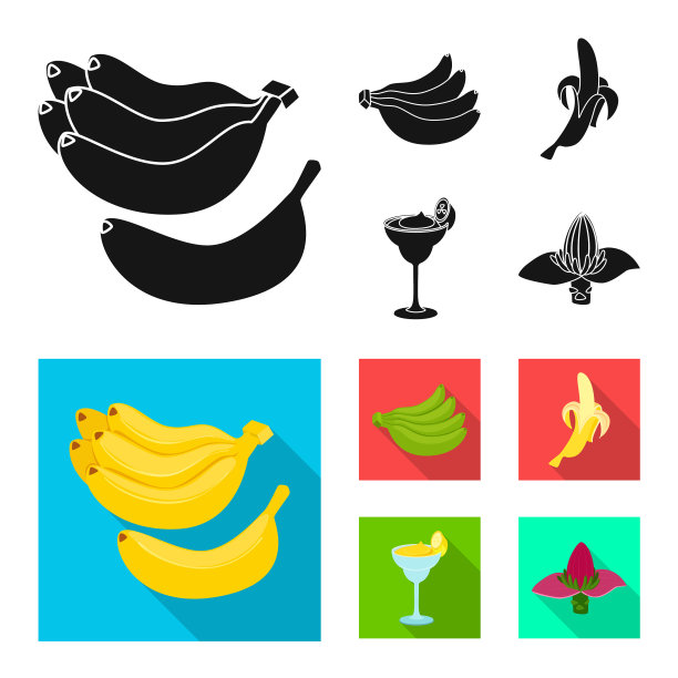 设计自然和素食标志集图片下载