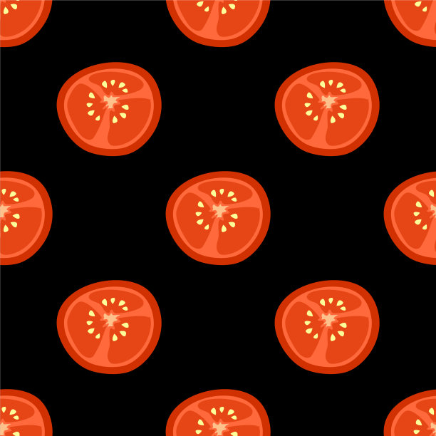 番茄无缝花纹装饰图片下载