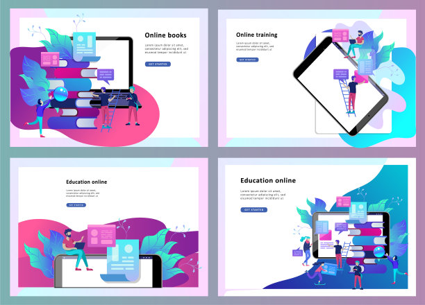 概念登陆页面模板教育人图片下载
