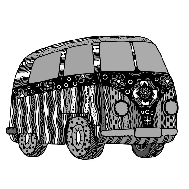 嬉皮老式汽车图片下载