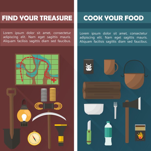 野营垂直平横幅图片下载