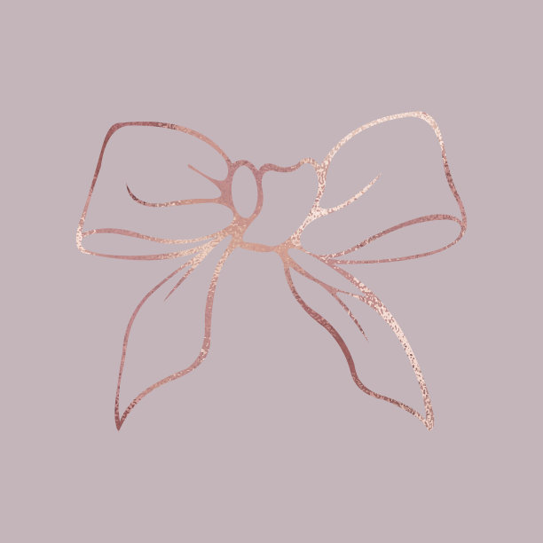 蝴蝶结玫瑰金优雅图片下载