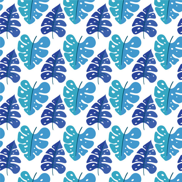 无缝背景与热带植物图片下载