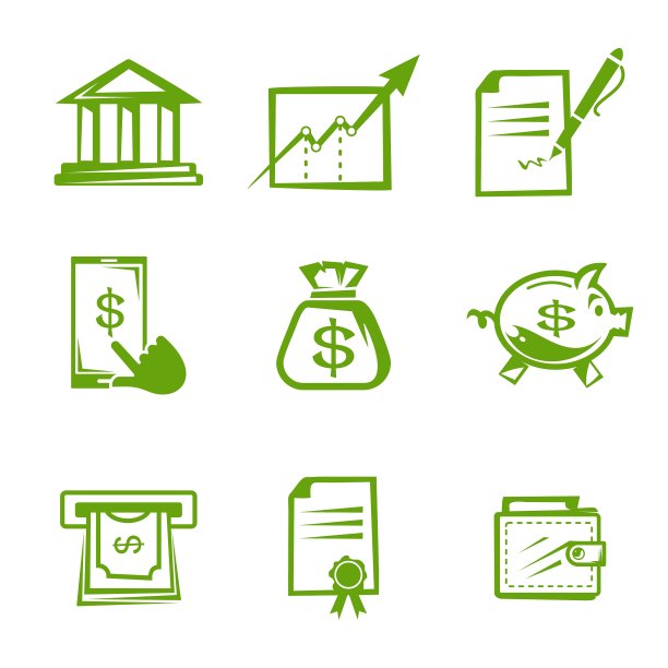 一组商业图标图片下载