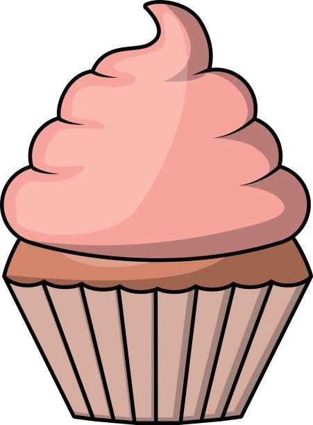 松饼卡通甜品设计图片下载