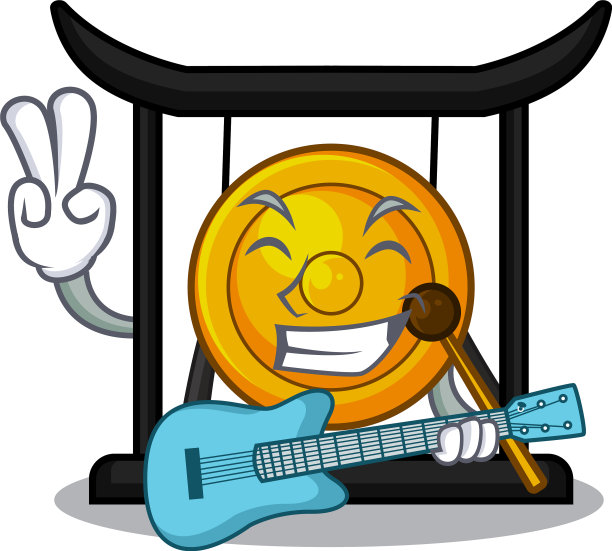 与吉它金锣独配吉祥物图片下载