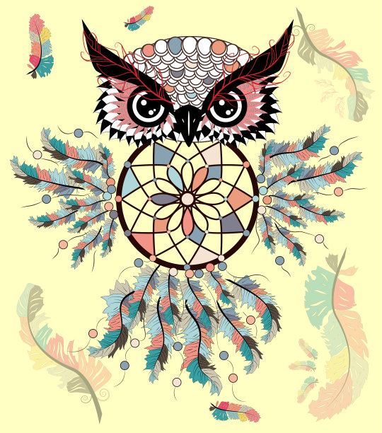 手绘华丽的精神符号图腾和图片下载