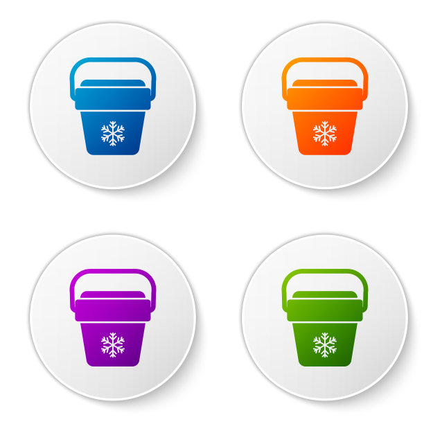 颜色冷却袋图标孤立在白色背景图片下载