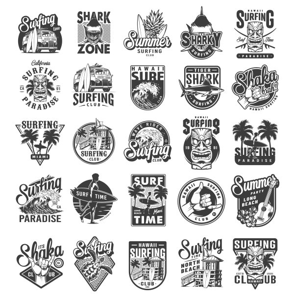 复古冲浪运动品牌图片下载